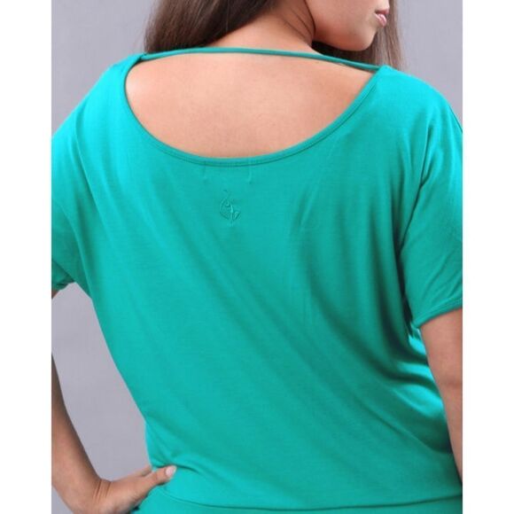 New! BABY PHAT Women's Plus Size Sequined Batwing Sleeve Dress Green Size 2X - Picture 6 of 6